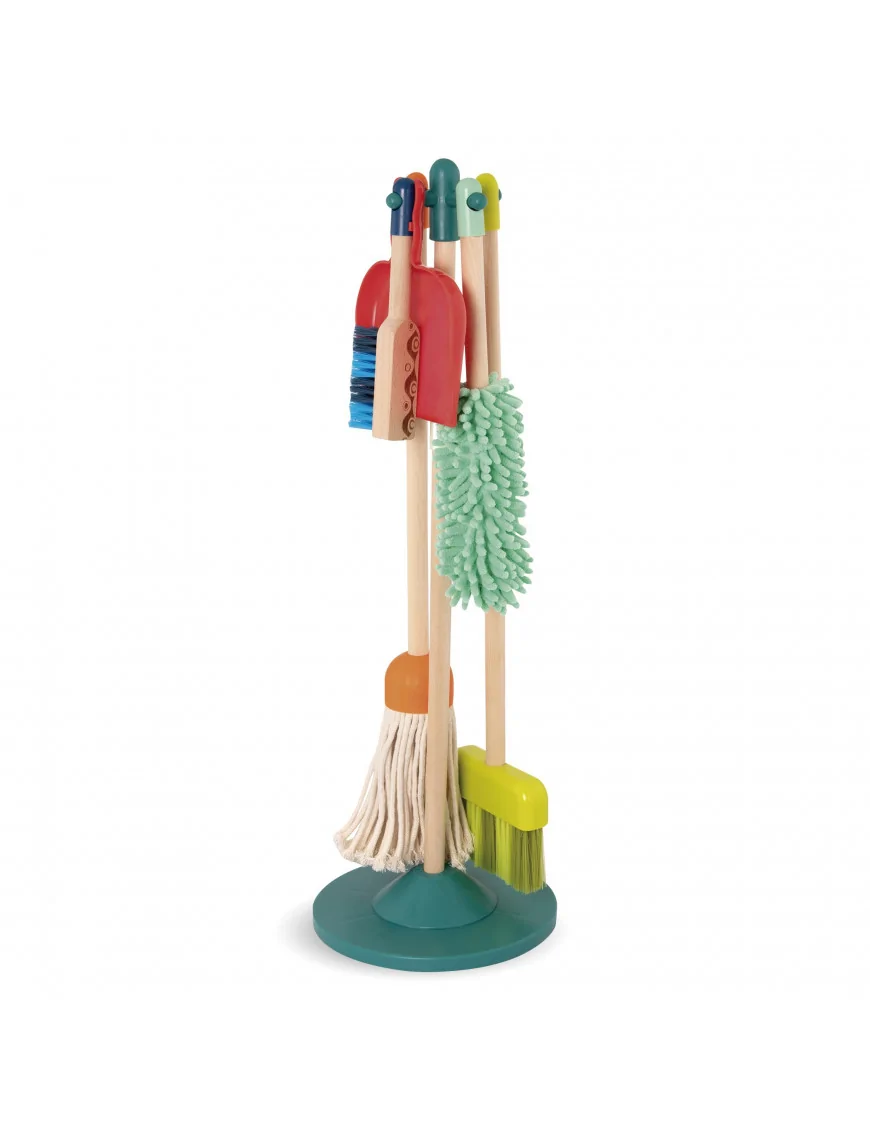 Clean ‘n’ Play – drewniany zestaw do sprzątania, B. Toys