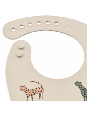 Liewood Śliniak silikonowy zestaw 2 szt. Leopard Multimix