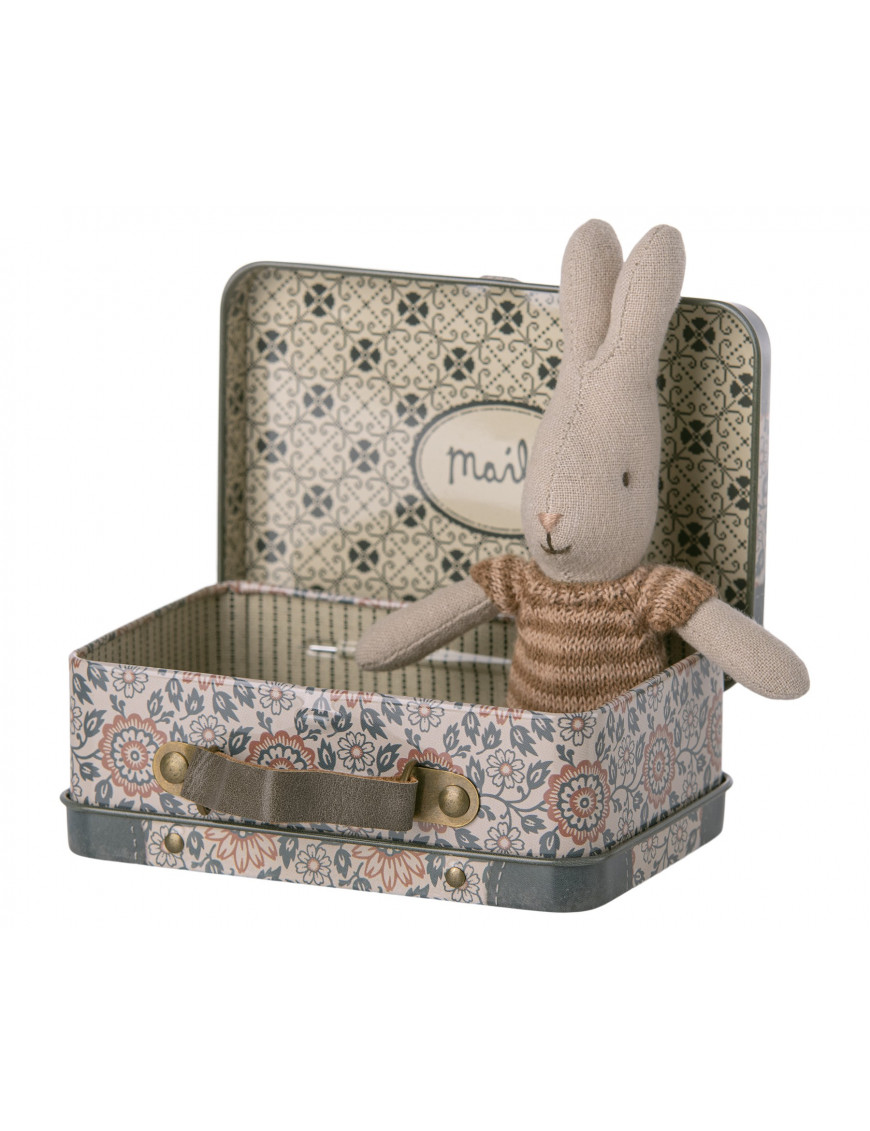 Króliczek w walizce Maileg - Rabbit in suitcase, Micro