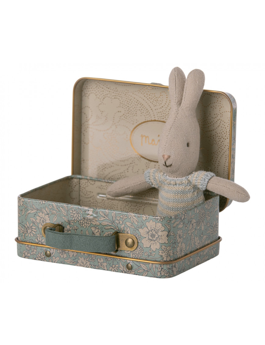 Króliczek w walizce Maileg Light Blue- Rabbit in suitcase