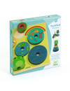 Układanka drewniana 2 w1 PUZZ & STACK RAINBOW, Djeco Układanka drewniana 2 w1 PUZZ & STACK RAINBOW, Djeco