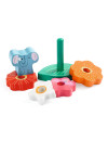Układanka drewniana 2 w1 PUZZ & STACK HAPPY, Djeco Układanka drewniana 2 w1 PUZZ & STACK HAPPY, Djeco