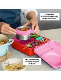 OMIE OMIEBOX lunch box z termosem, Pink Berry