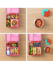 OMIE OMIEBOX lunch box z termosem, Pink Berry