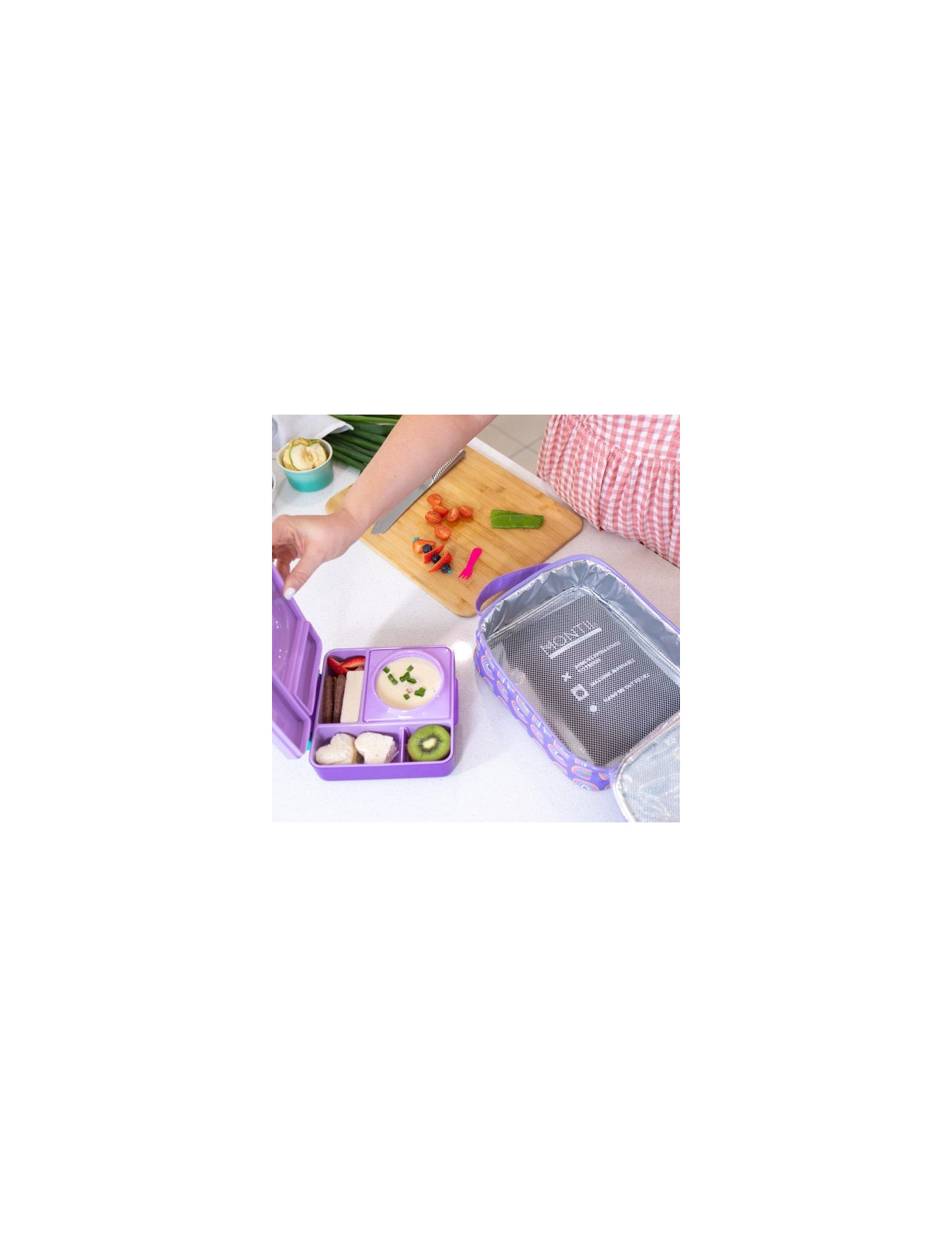 OMIE OMIEBOX lunch box z termosem, Purple Plum