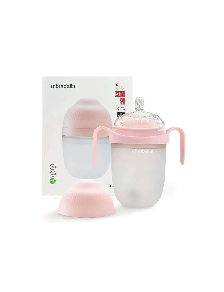 Mombella Butelka Antykolkowa dla Noworodka Rose Silikonowa 300ml