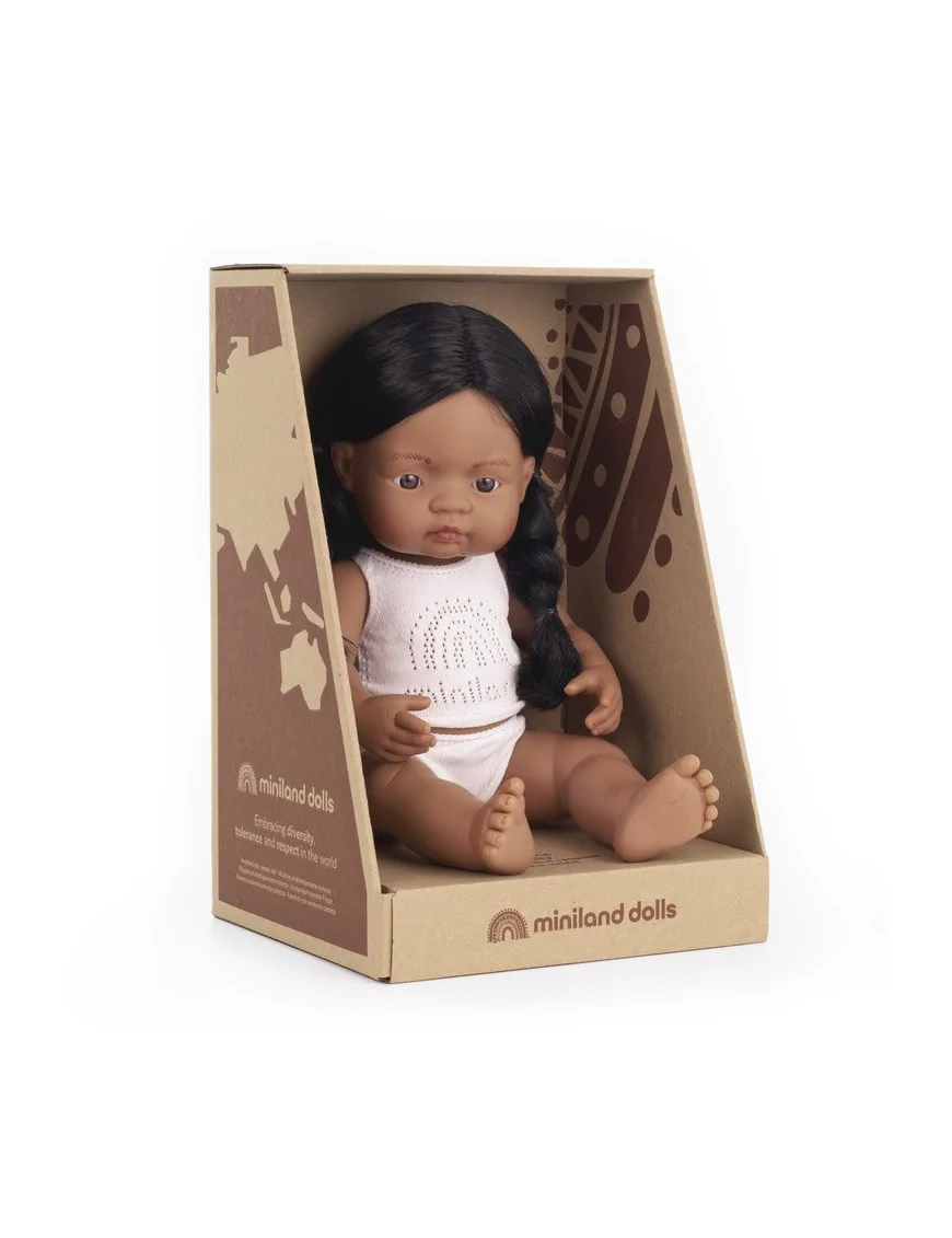 Lalka dziewczynka Rdzenna Amerykanka 38cm Miniland Doll