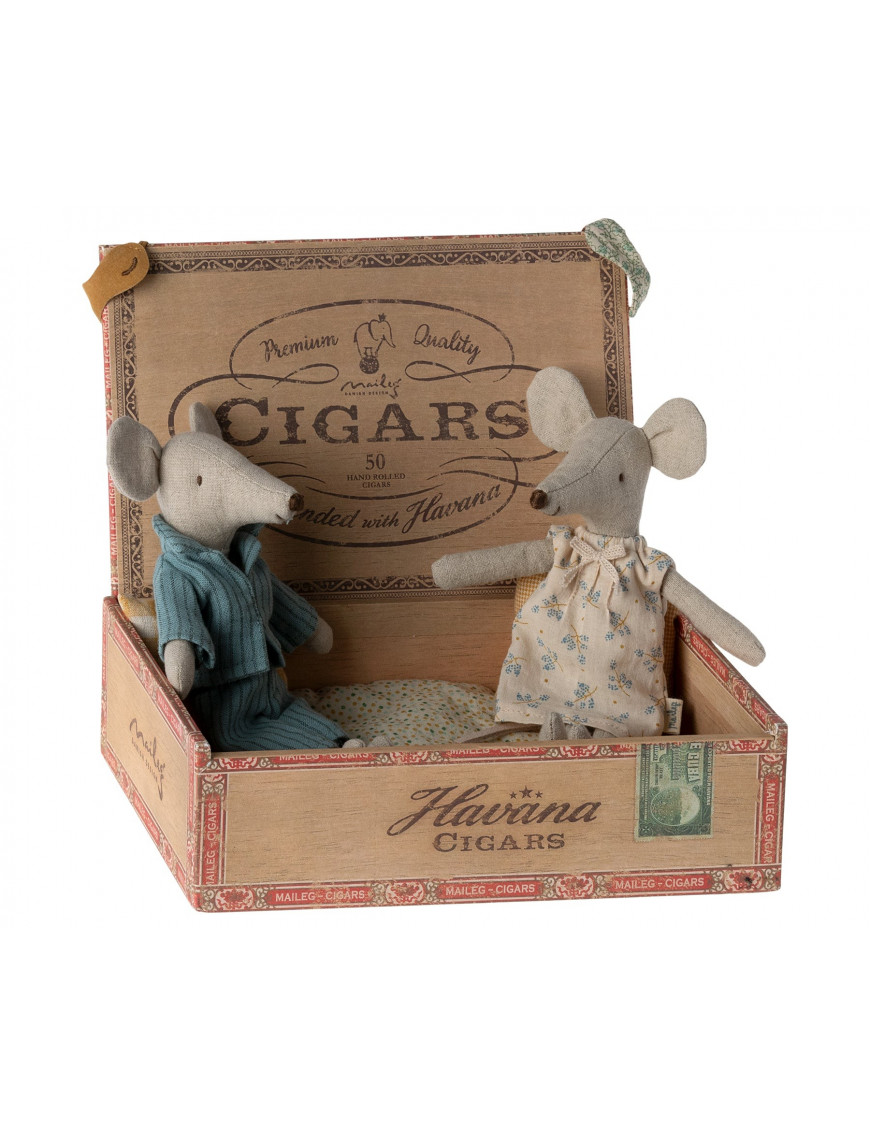 Maileg, Myszki - Mum & Dad mice in cigar