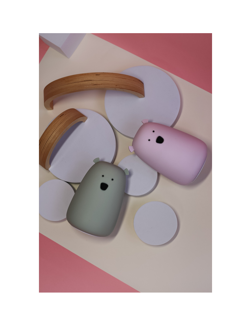 Miś Duży Lampka Silikonowa Kolor Szałwiowy Rabbit & Friends
