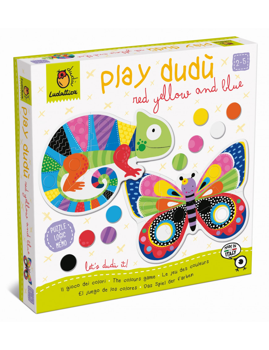 PLAY DUDÙ – zestaw edukacyjny dla najmłodszych – 2w1 – KOLORY – puzzle konturowe i gra memo