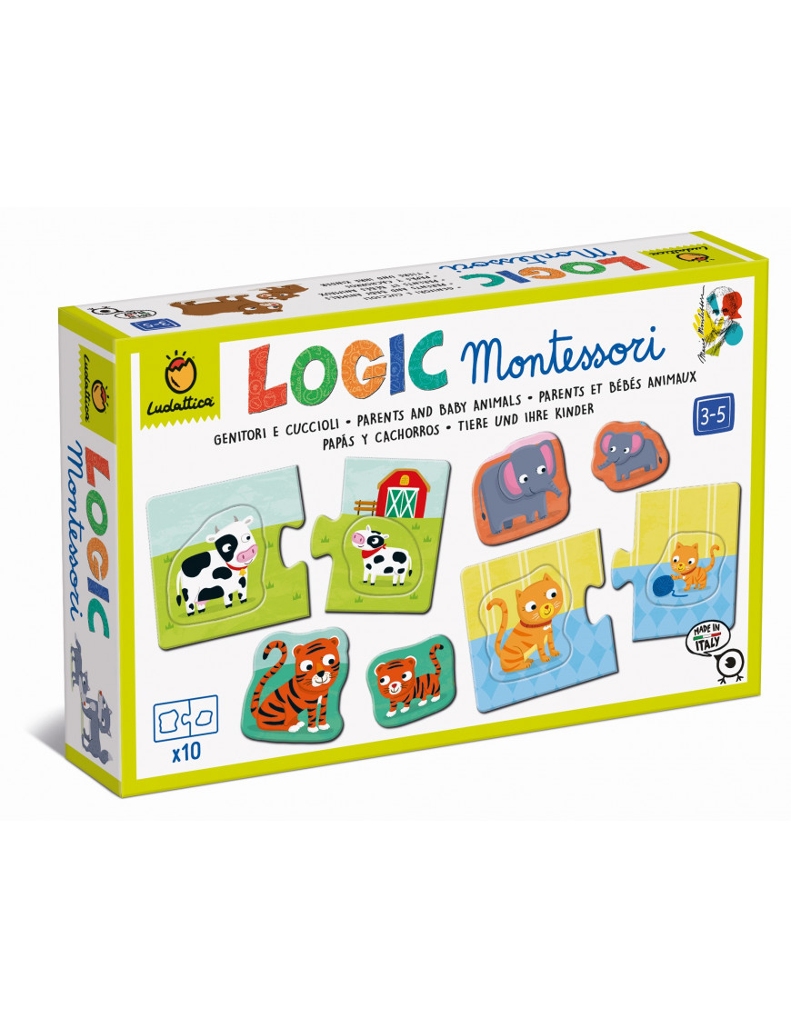 LOGIC Montessori – gra-układanka – ZWIERZĄTKA i ICH MAMY