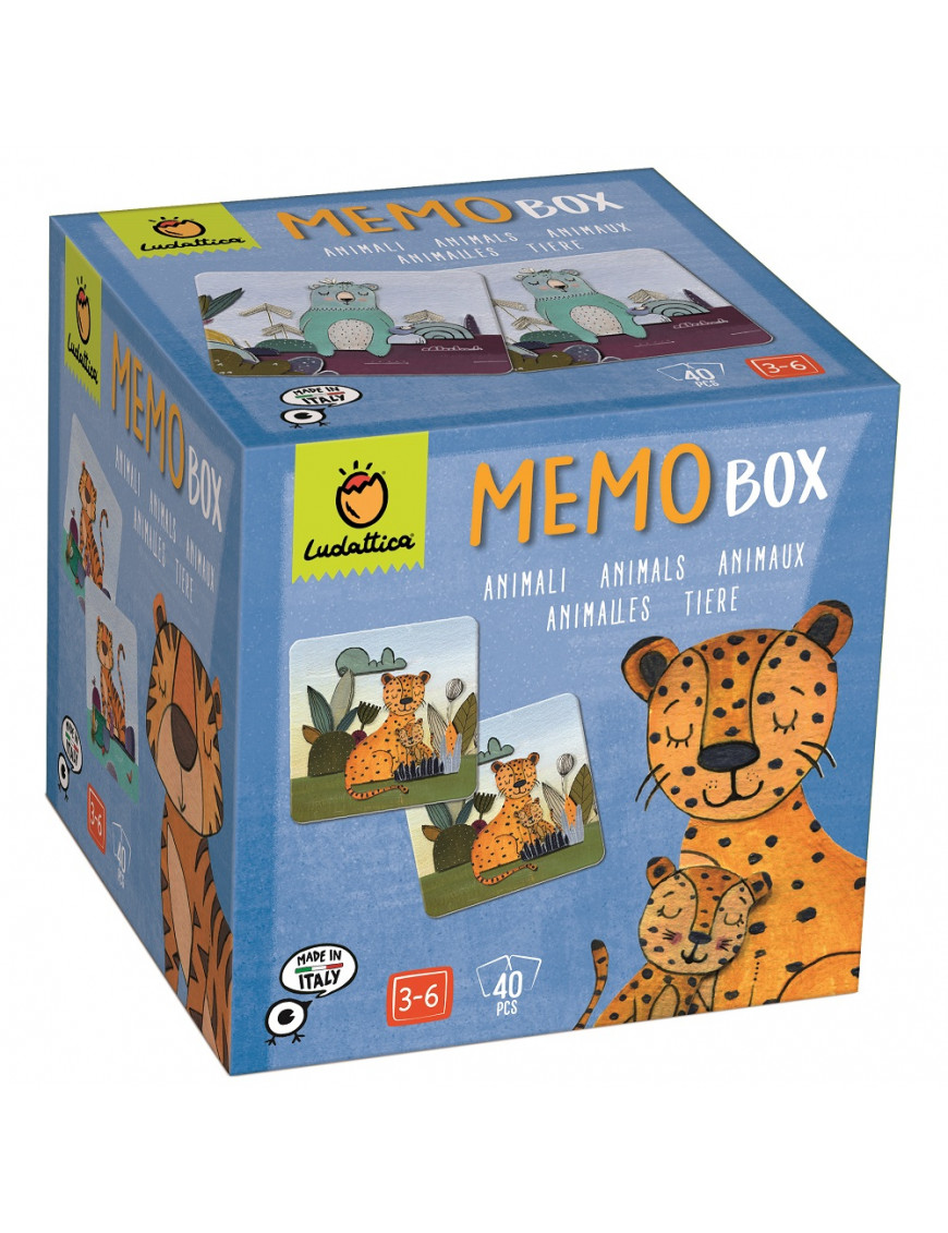 MEMO BOX – gra pamięciowa – sześcian memo – ZWIERZĘTA