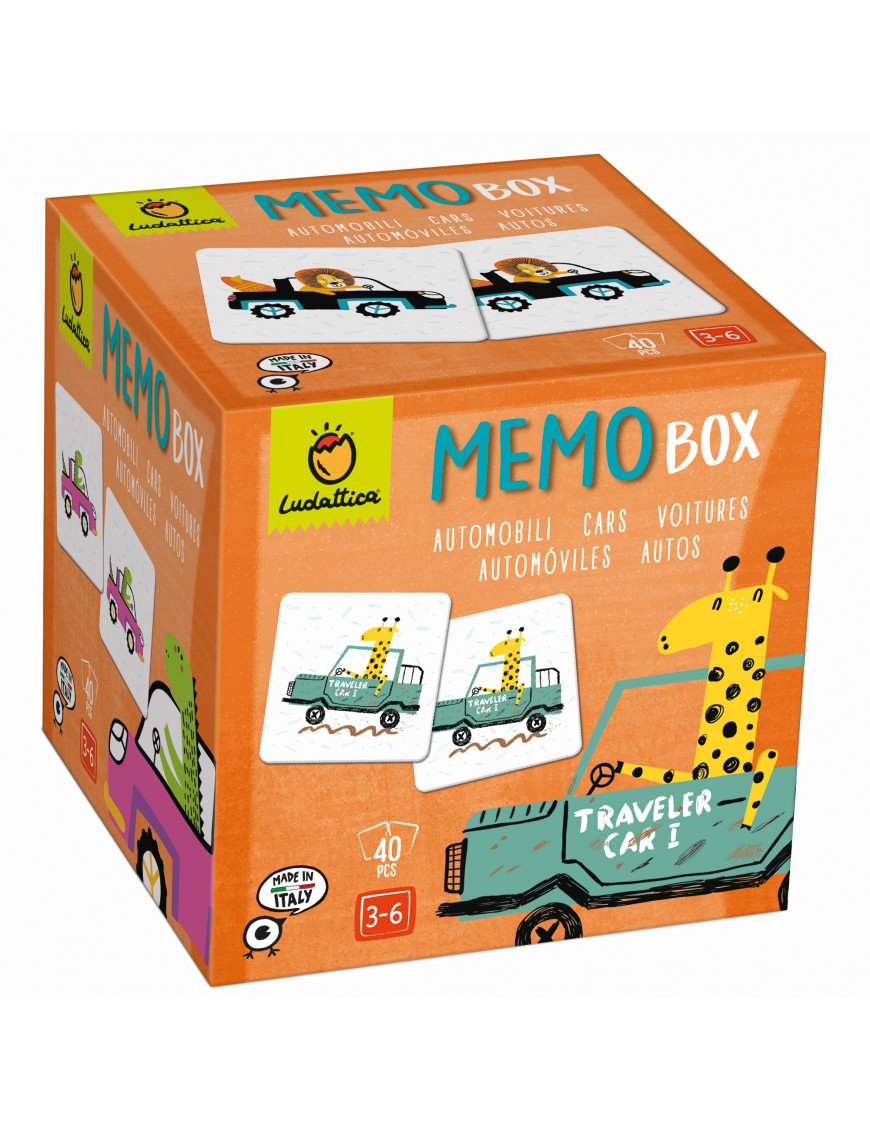 MEMO BOX – gra pamięciowa – sześcian memo – SAMOCHODY