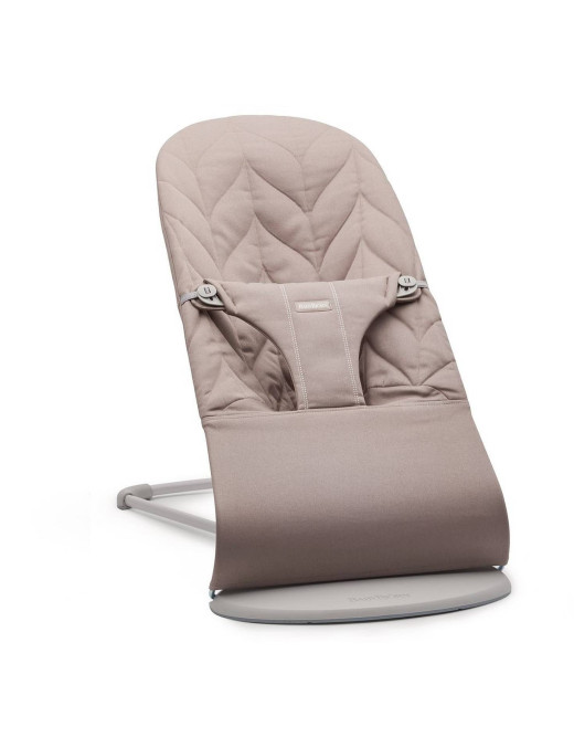 BabyBjörn leżaczek BLISS Woven, Sand Grey (rama Light Grey, Petal Quilt)