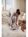 BabyBjörn leżaczek BLISS Woven, Sand Grey (rama Light Grey, Petal Quilt)
