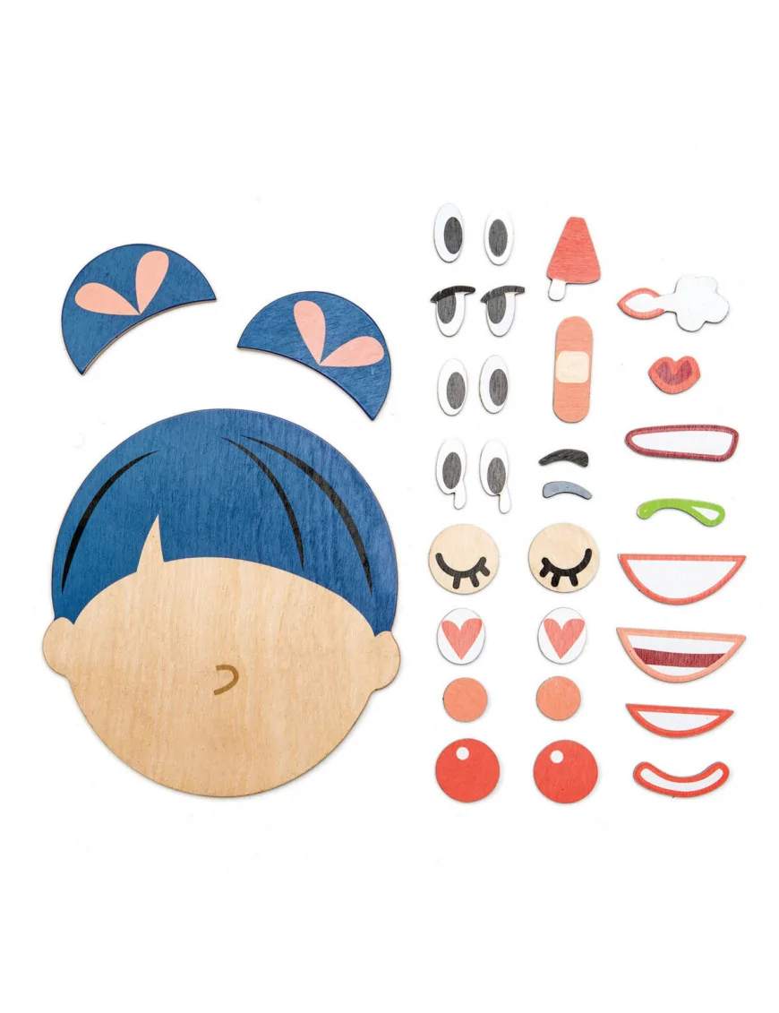 Drewniana tablica edukacyjna - Emocje, Tender Leaf Toys