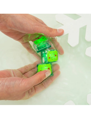 Glo Pals, Postać do kąpieli edycja świąteczna - zestaw z dwiema kostkami sensorycznymi świecącymi w wodzie