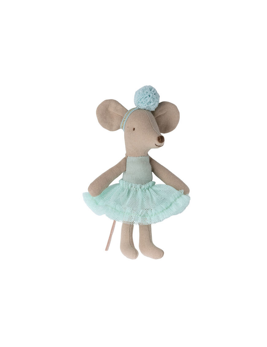 Myszka Maileg - Ballerina mouse, Little sister - Light mint