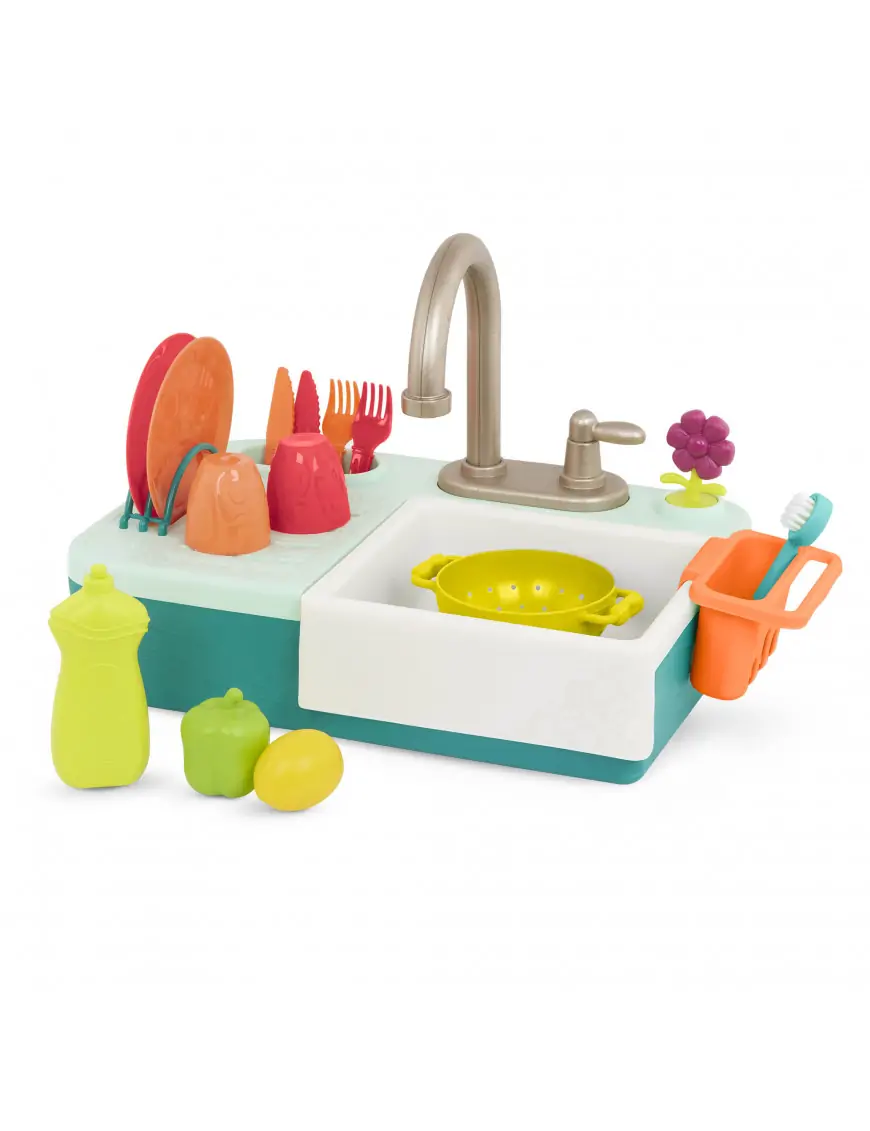Splash-n-Scrub Sink – ZLEW z DZIAŁAJĄCYM KRANEM I akcesoriami B. Toys