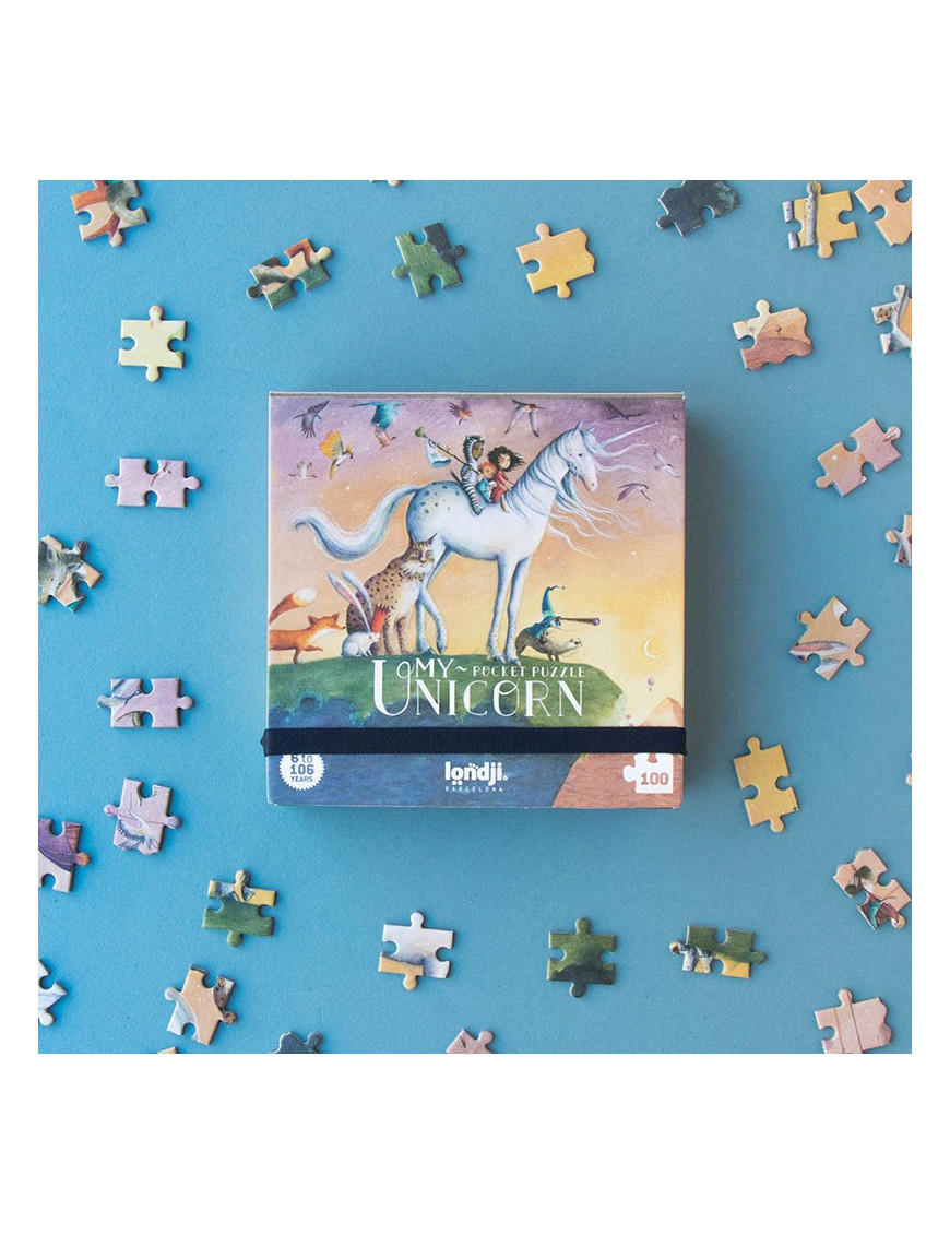Kieszonkowe puzzle dla dzieci 100 szt, MÓJ JEDNOROŻEC | Londji Kieszonkowe puzzle dla dzieci 100 szt, MÓJ JEDNOROŻEC | Londji