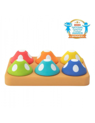 Sassy Psotne grzybki sorter dla dzieci – zabawka edukacyjna 12 mies.+
