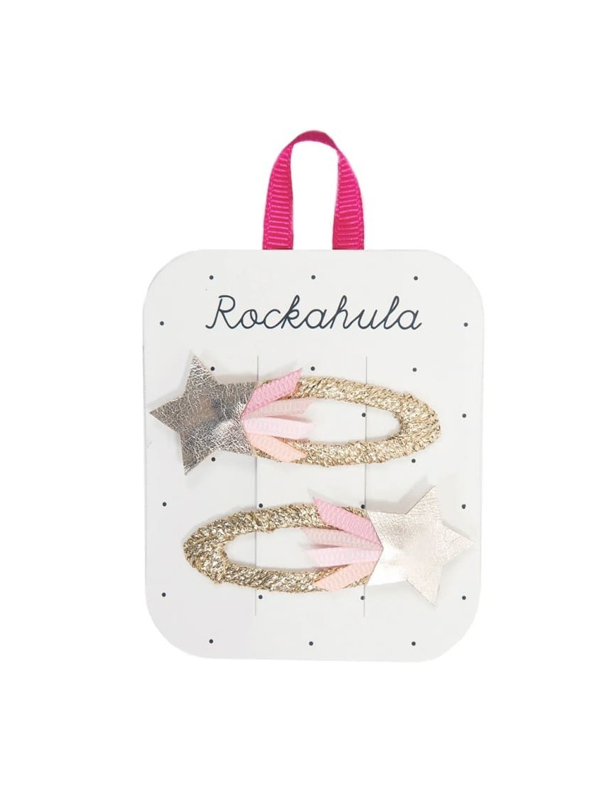 Rockahula Kids - 2 spinki do włosów Shooting Star - Pink