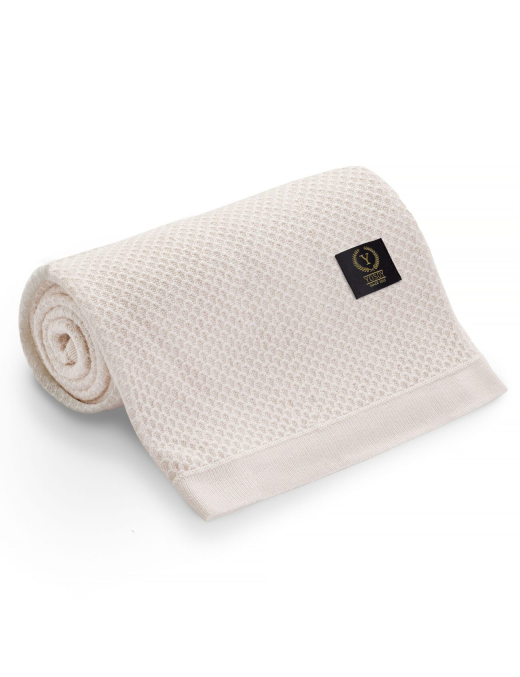Yosoy - Koc bambusowy CLOVER white pearl