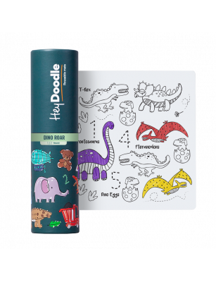 HeyDoodle, Mata silikonowa do kolorowania A4 Dinozaury