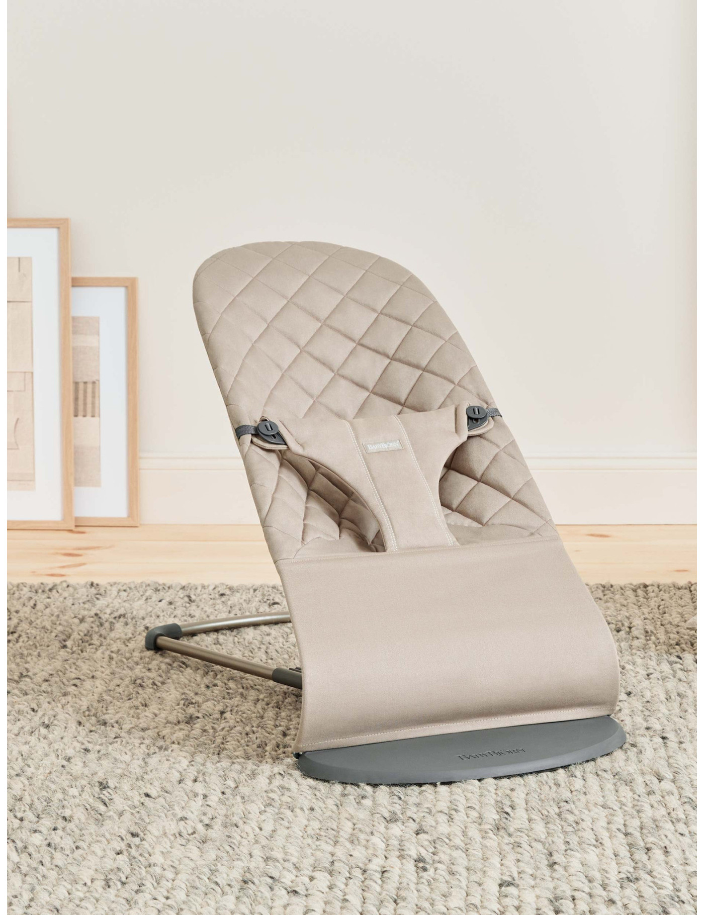 BABYBJORN - leżaczek BLISS Woven, Piaskowoszary
