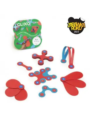 Clixo, Klocki magnetyczne Itsy, RÓŻOWO-TURKUSOWE