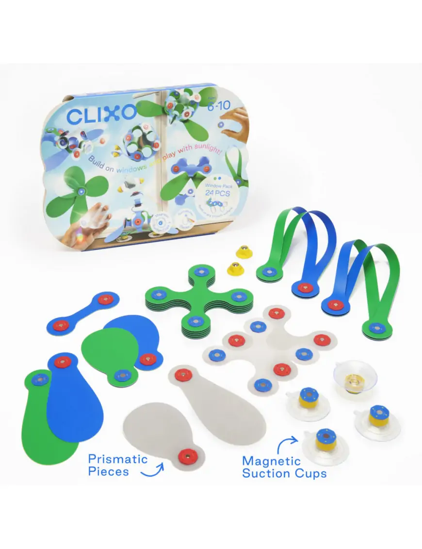 Clixo Grip and Stick, zestaw z elementami pryzmatycznymi