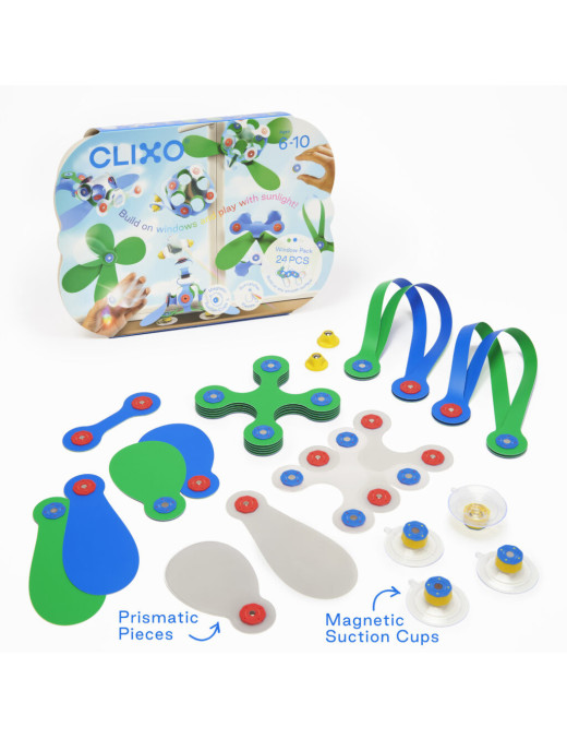Clixo Grip and Stick, zestaw z elementami pryzmatycznymi