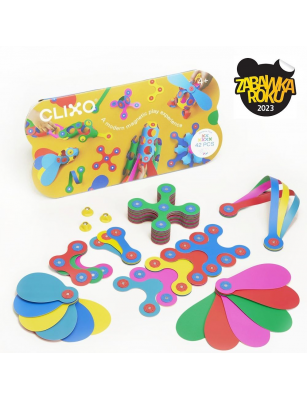 Clixo, Klocki magnetyczke Rainbow pack 42 ELEMENTY