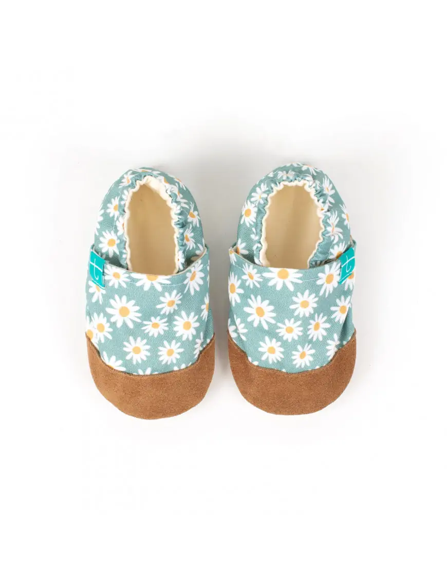 Kapcie dziecięce Titot - Kwiatki BLUE DAISY