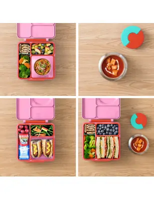 OMIE OMIEBOX lunch box z termosem, Pink Berry