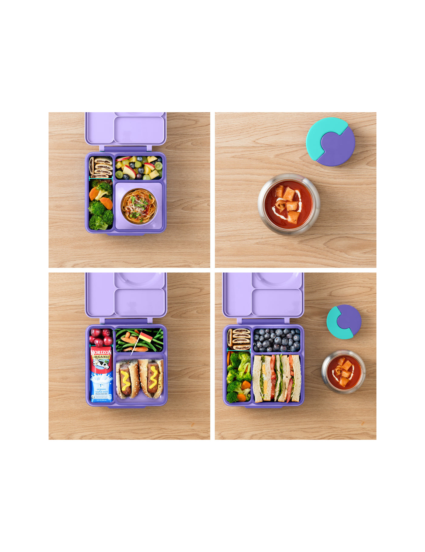 OMIE OMIEBOX lunch box z termosem, Purple Plum