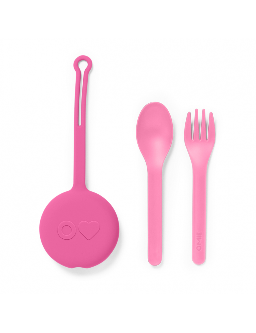OMIE OMIEPOD zawieszka - pokrowiec ze sztućcami, Bubble Pink