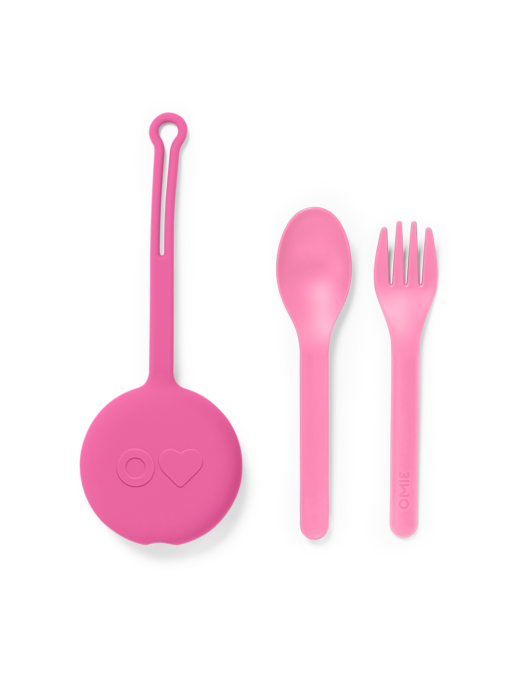 OMIE OMIEPOD zawieszka - pokrowiec ze sztućcami, Bubble Pink