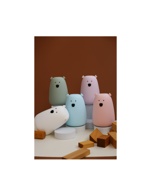 Miś Duży Lampka Silikonowa Kolor Lawendowy Rabbit & Friends