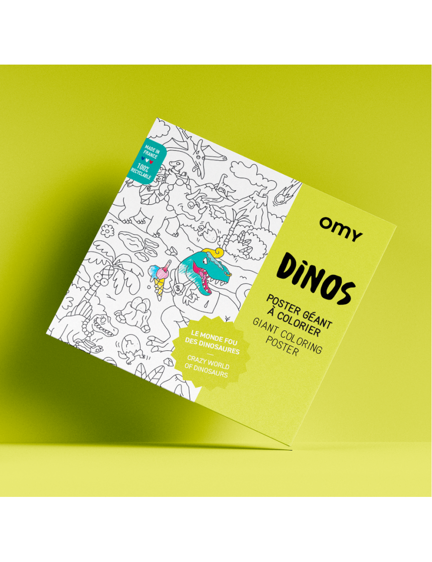 Gigantyczna kolorowanka 100x70 - dinozaur OMY