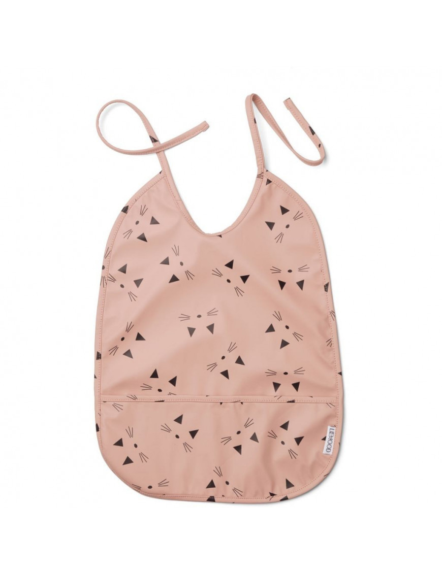 Wodoodporny śliniak z kieszonką Cat Rose, Liewood