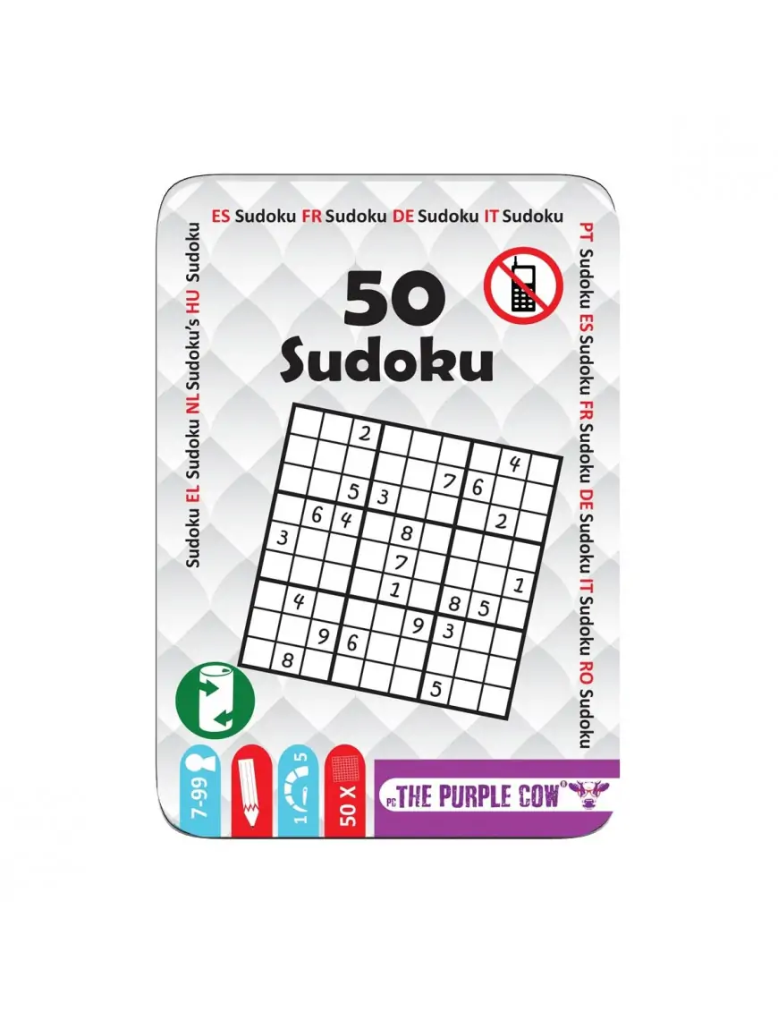 Podróżne łamigłówki The Purple Cow - 50 Sudoku