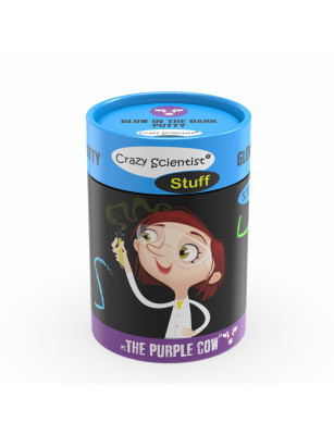 Mini eksperymenty The Purple Cow - Sprytna plastelina świecąca w ciemności
