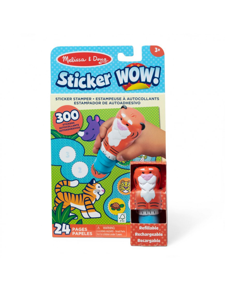 Sticker WOW! stempelki z naklejkami tygrysek, Melissa & Doug
