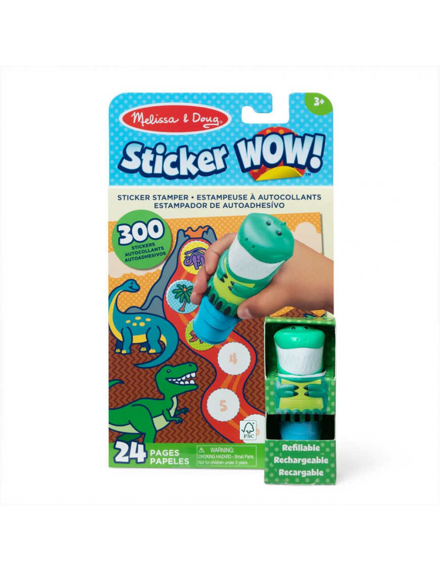 Sticker WOW! stempelki z naklejkami Dino, Melissa & Doug