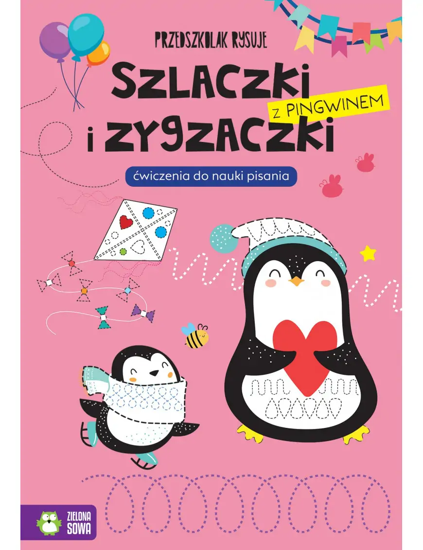 Przedszkolak rysuje, Szlaczki i zygzaczki z pingwinem