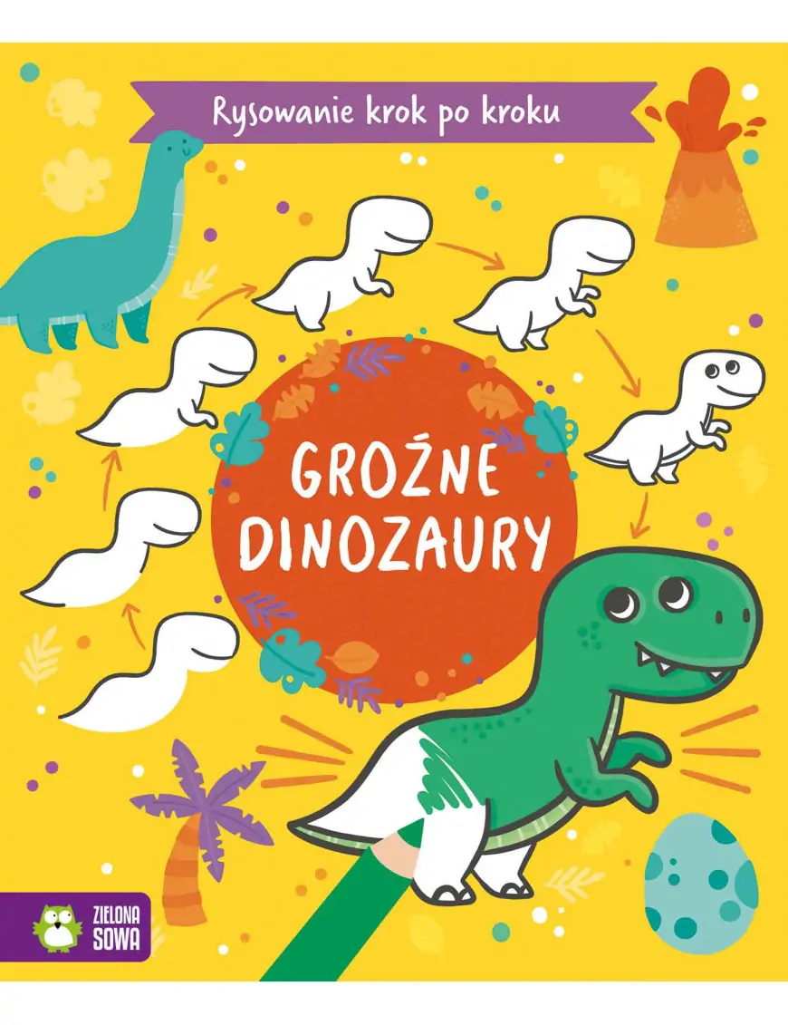 Rysowanie krok po kroku. Groźne dinozaury
