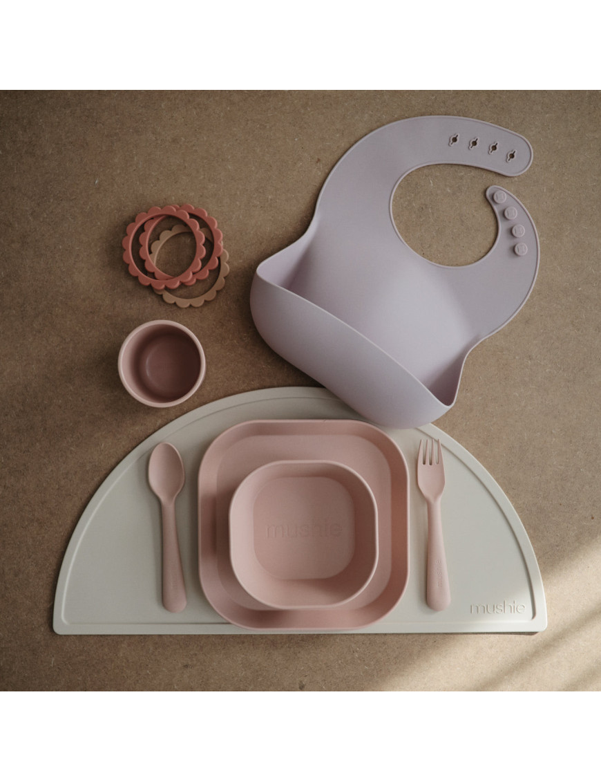 Mushie - Sztućce dla dzieci do nauki samodzielnego jedzenia Blush