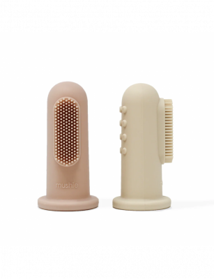 Mushie, Pierwsza szczoteczka na palec Blush/Sand