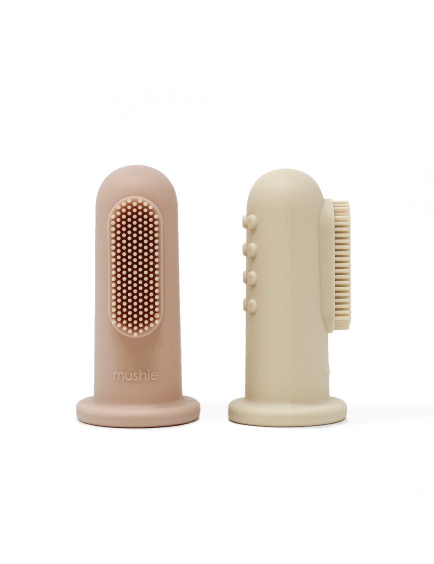 Mushie, Pierwsza szczoteczka na palec Blush/Sand